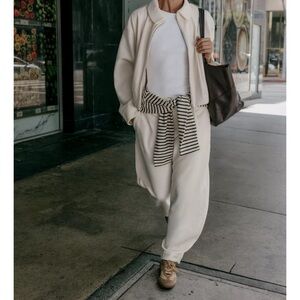 Zara cream jacket & sweats set